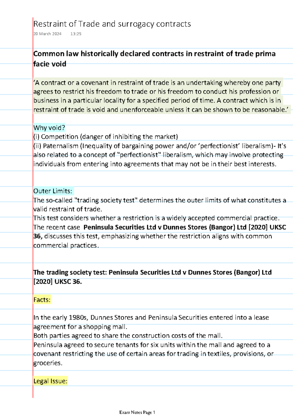 Restraint of Trade and surrogacy contracts - Common law historically ...