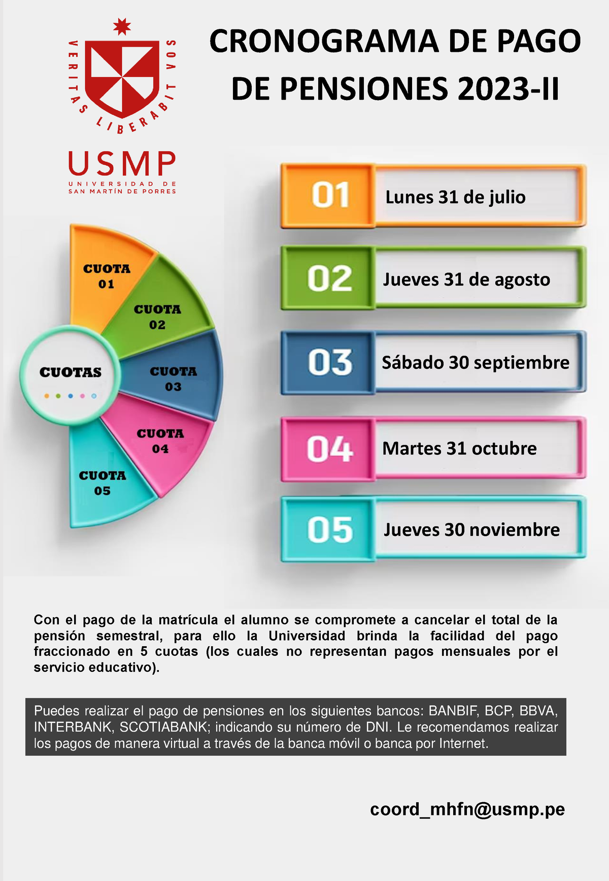 PMH FN Cronograma Pensiones 23S2 CRONOGRAMA DE PAGO DE PENSIONES 2023