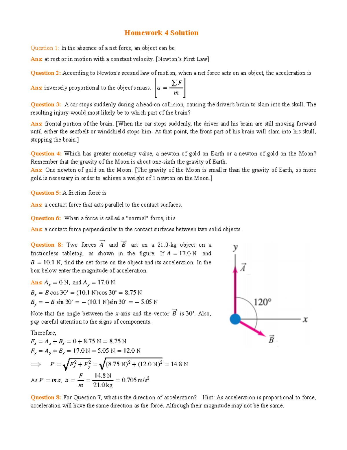 HW4 HW Sol - Solutions To Homework 4 - Homework 4 Solution Question 1 ...