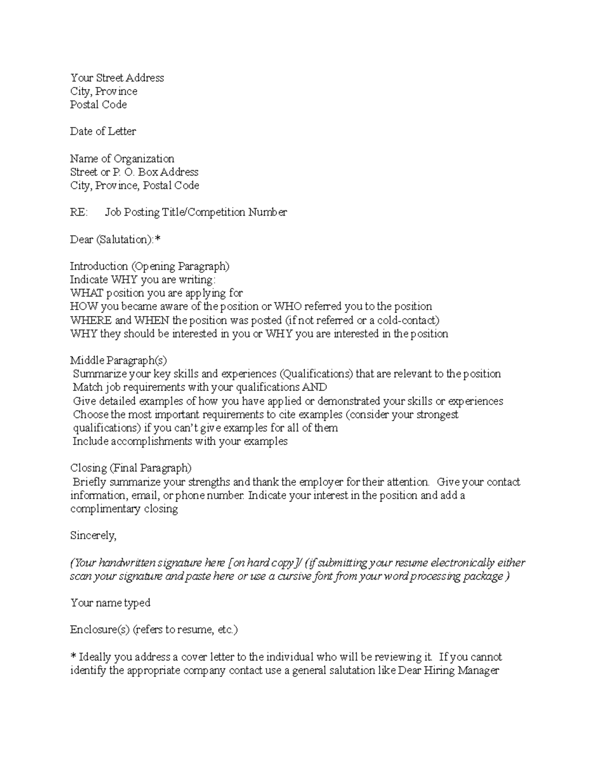 cover letter copy paste template