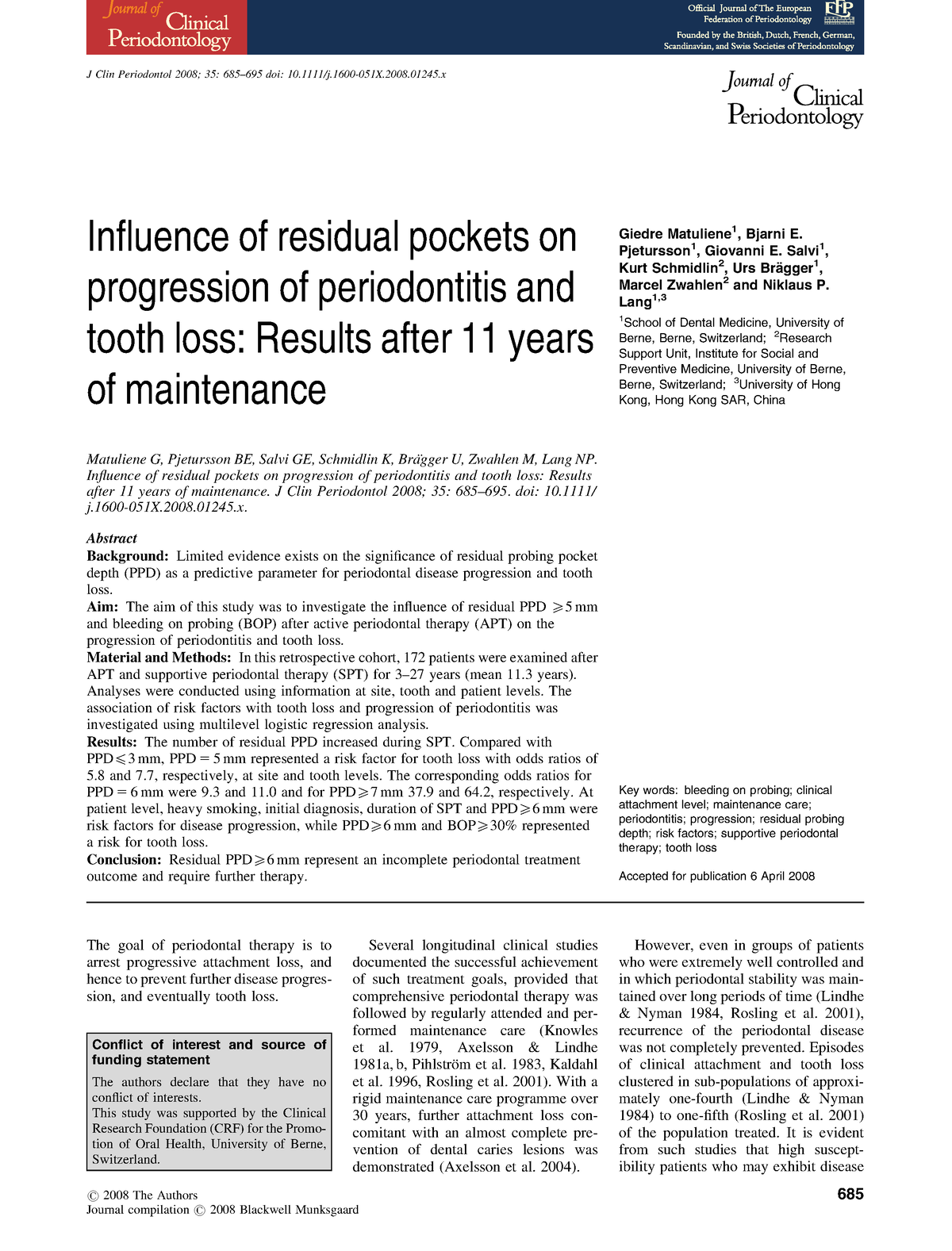 Matuliene et al-2008-Journal of Clinical Periodontology copia - CLÍNICA ...