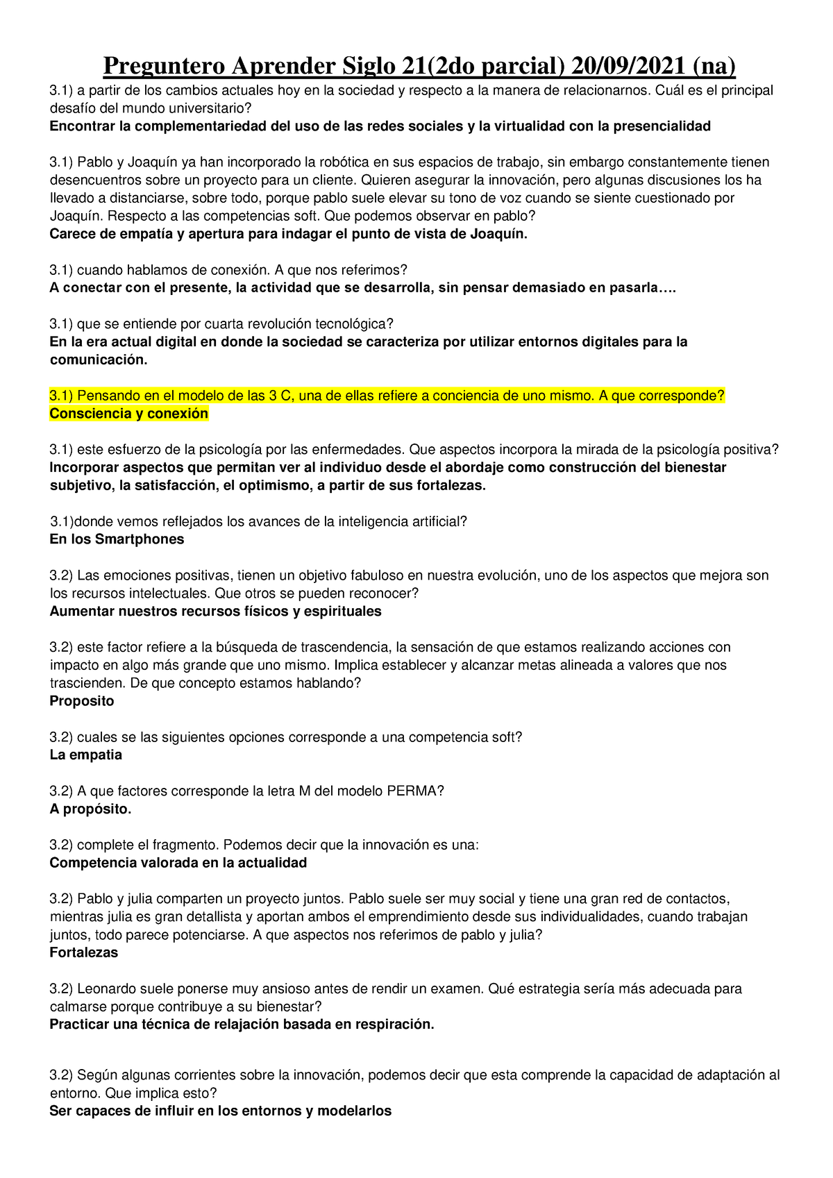 Preguntero 2do Parcial Aprender Siglo 21 - Preguntero Aprender Siglo 21 ...