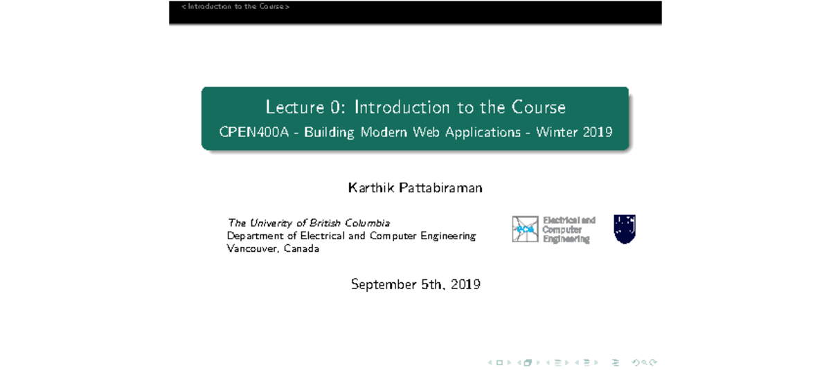 L0 Course - Introduction - Lecture 0: Introduction to the Course ...