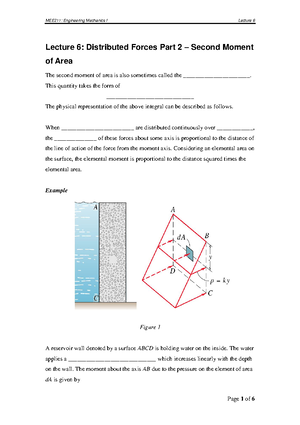 MEE211 Exercises 01 - Exercise - MEE211: Engineering Mechanics I ...