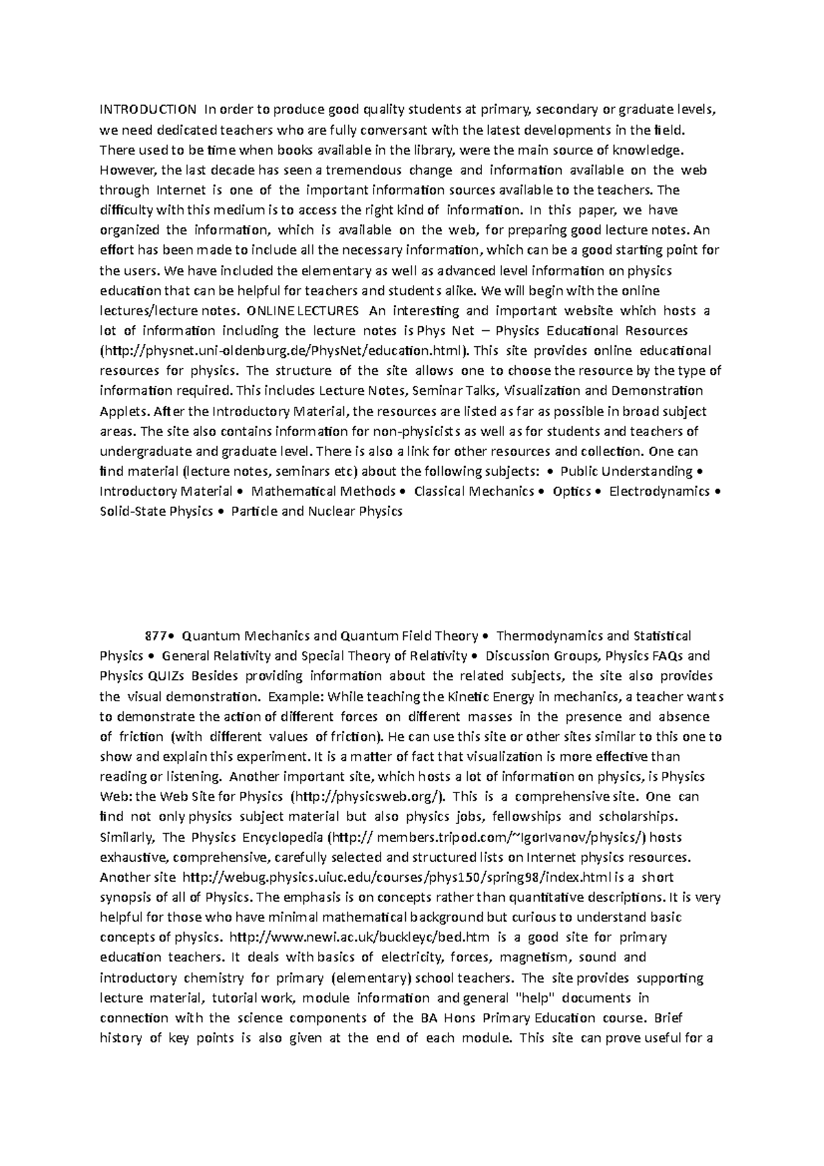 Doc3 - Lecture notes - INTRODUCTION In order to produce good quality ...