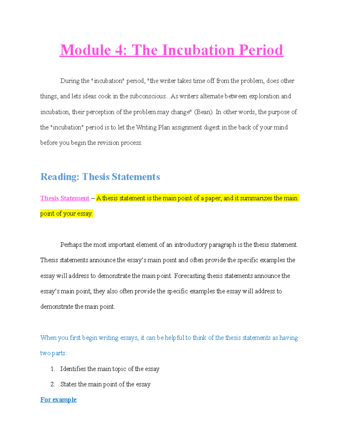 module-4-notes-thesis-statement-module-4-the-incubation-period