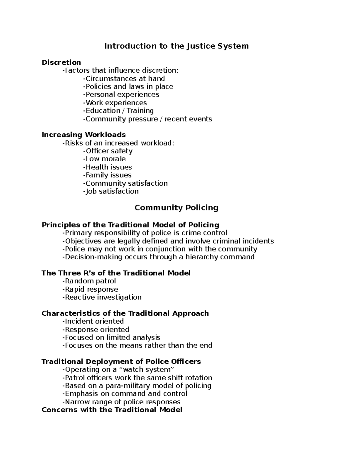 Crim 251 L5 - Lecture notes 5 - Introduction to the Justice System ...