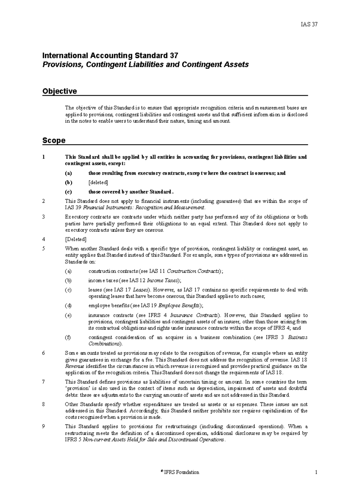 IAS-37-Provisions, Contingent Liabilities And Contingent Assets ...