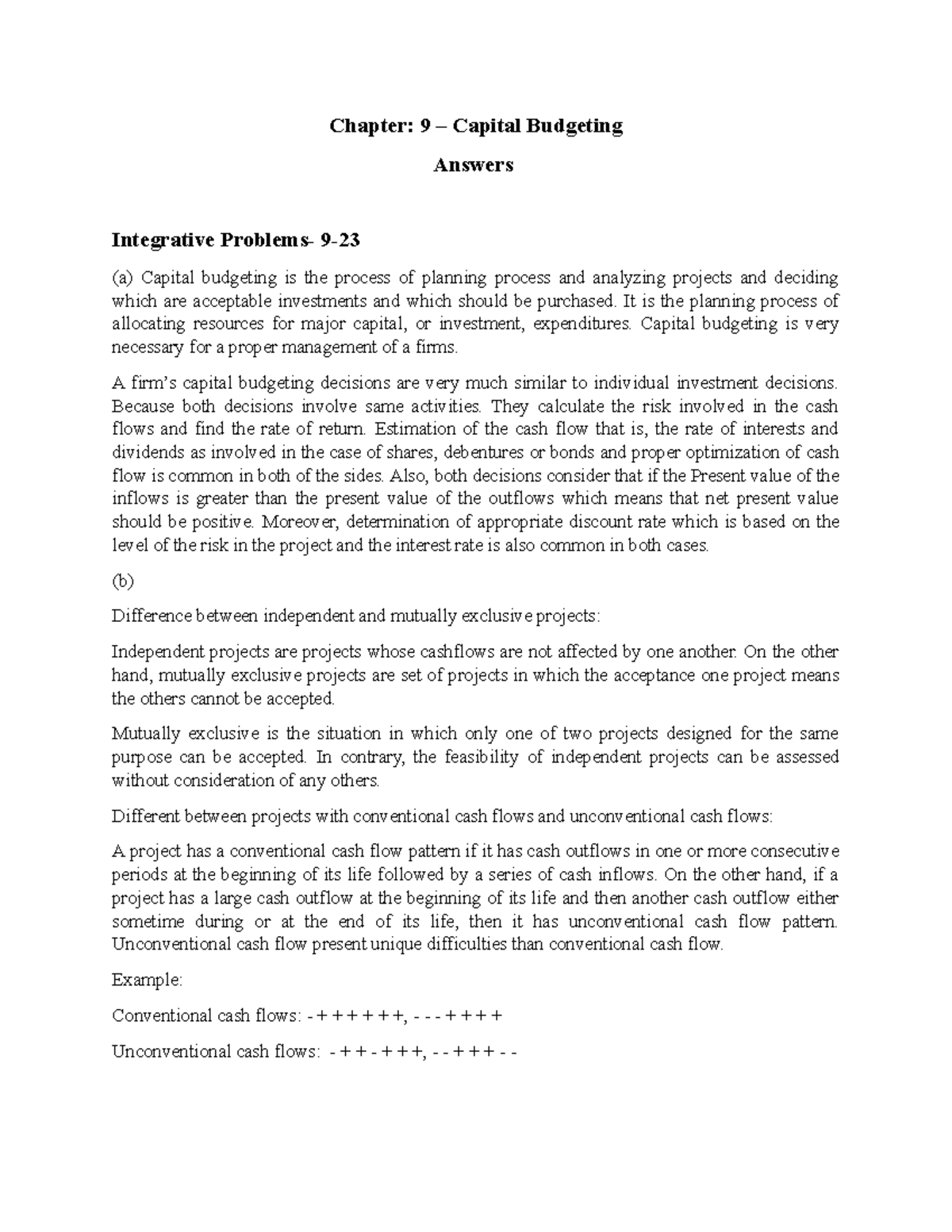 Capital budgeting - It is the planning process of allocating resources ...