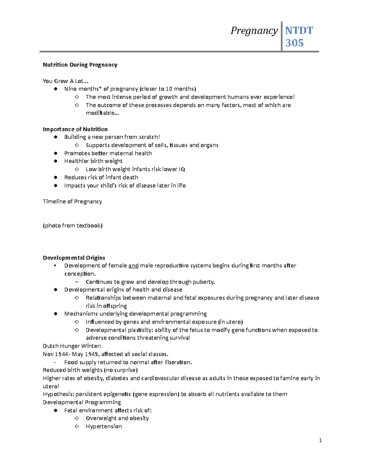 3 - Pregnancy Notes - 305 Nutrition During Pregnancy You Grew A Lot 