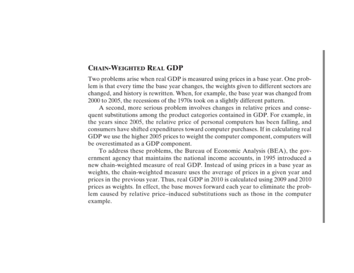 Chain Weighted REAL GDP MACRO ECONOMICS Studocu