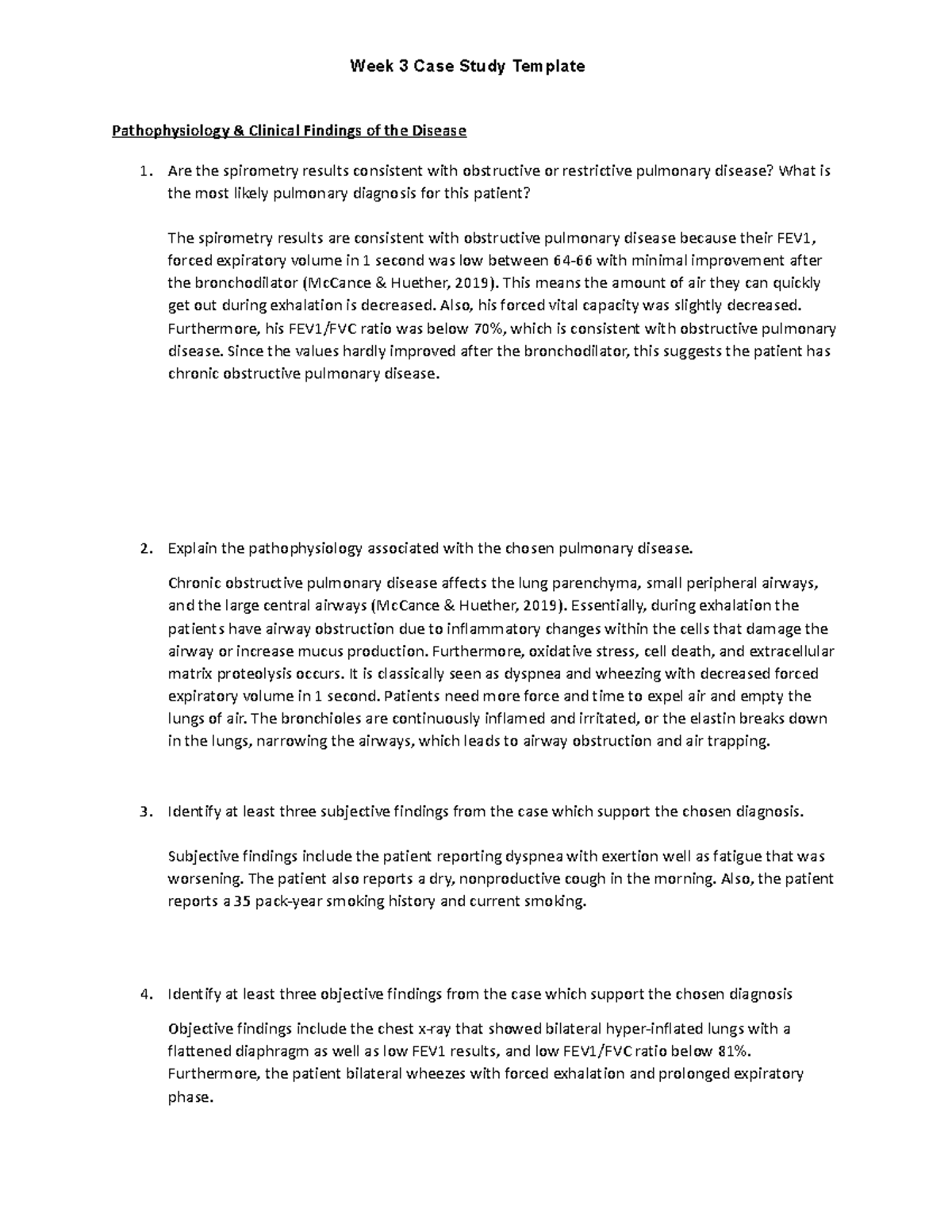 NR507 Week3 Case Study Template - Pathophysiology & Clinical Findings ...