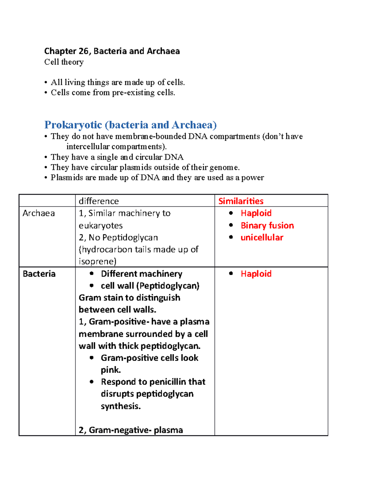 Chapter 26 (Archaea and bacteria) Chapter 26, Bacteria and Archaea