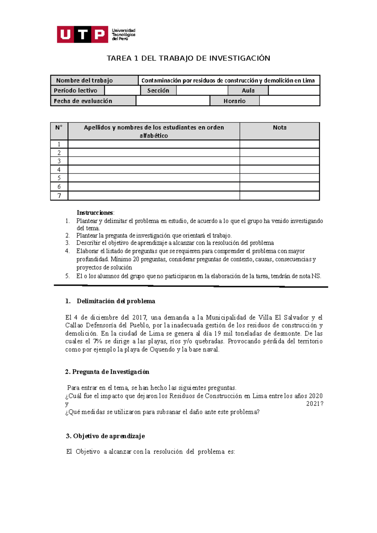 Tarea 1 Trabajo DE Investigacion - TAREA 1 DEL TRABAJO DE INVESTIGACIÓN ...