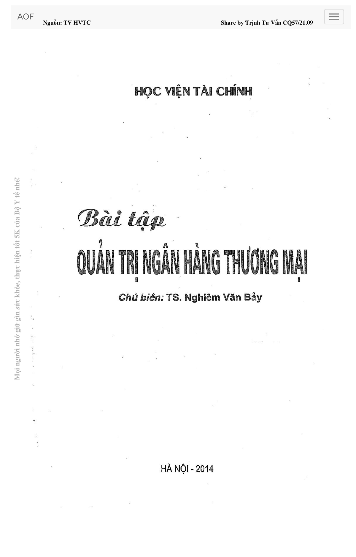 Btqtnhtm 1 - QQƯQE - ọ I Ng ườ I Nh ớ Gi ữ Gìn S ứ C Kh ỏ E, Th ự C Hi ...