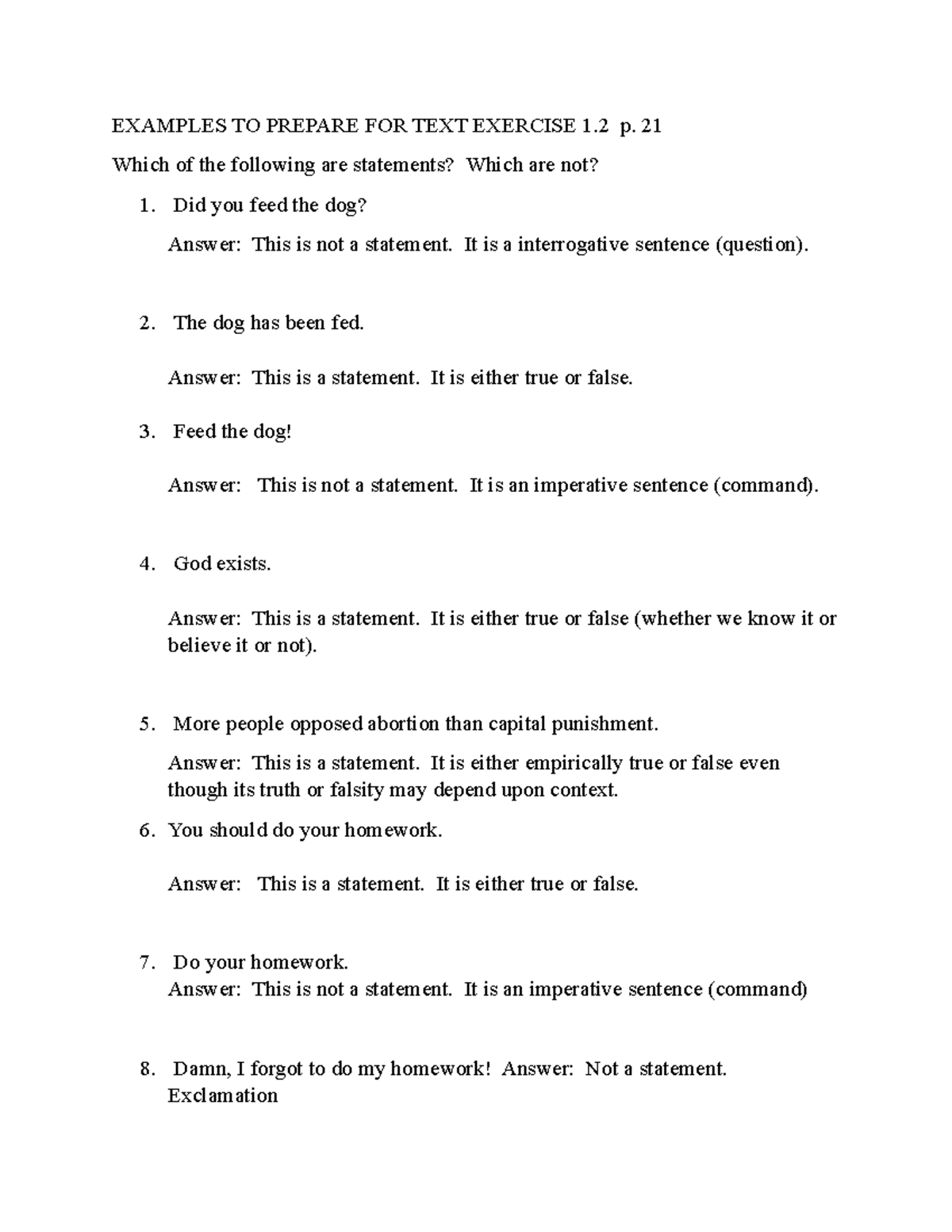 Examples for Chp1 Exercises - EXAMPLES TO PREPARE FOR TEXT EXERCISE 1 p ...