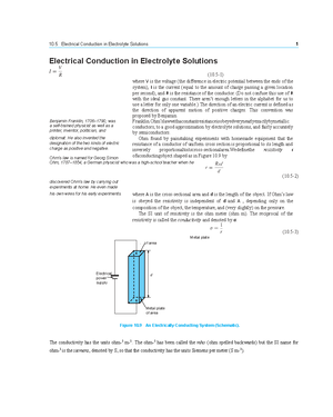 Electrical Conduction in Electrolyte Solutions - (Do not confuse this ...