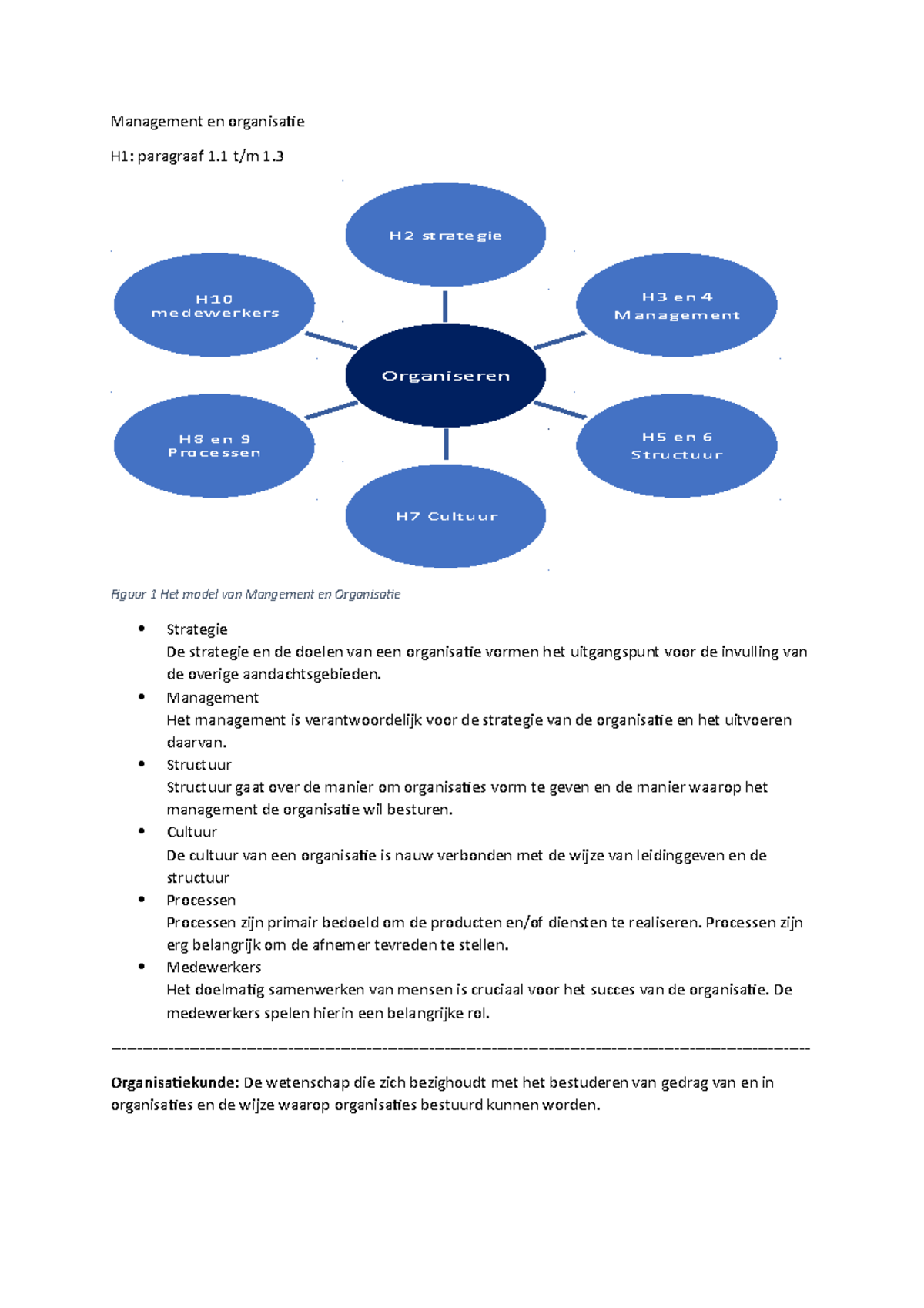 Management & Organisatie Samenvatting - Management En Paragraaf 1 En En ...