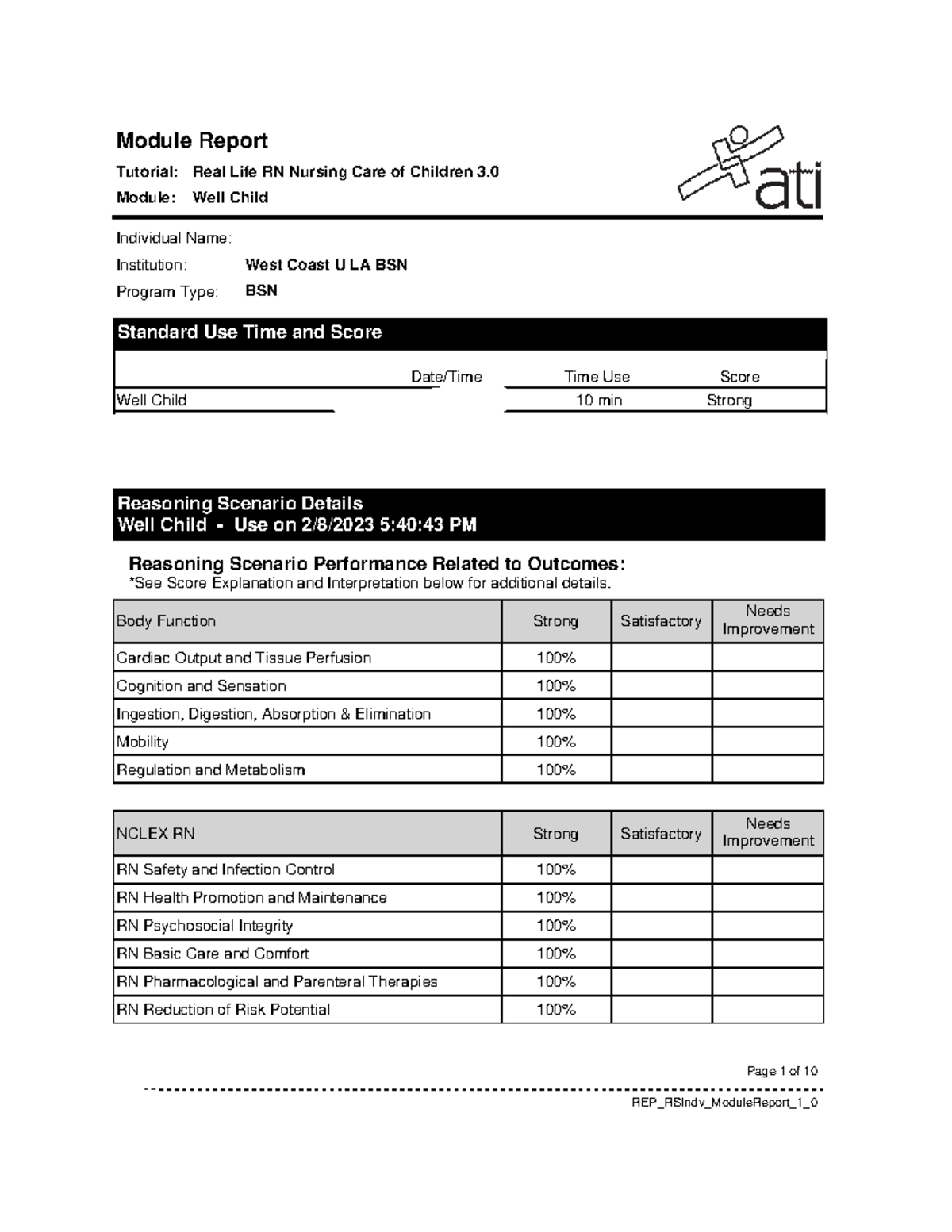 NCC 2 - Module assignment - Individual Name: Institution: Program Type ...