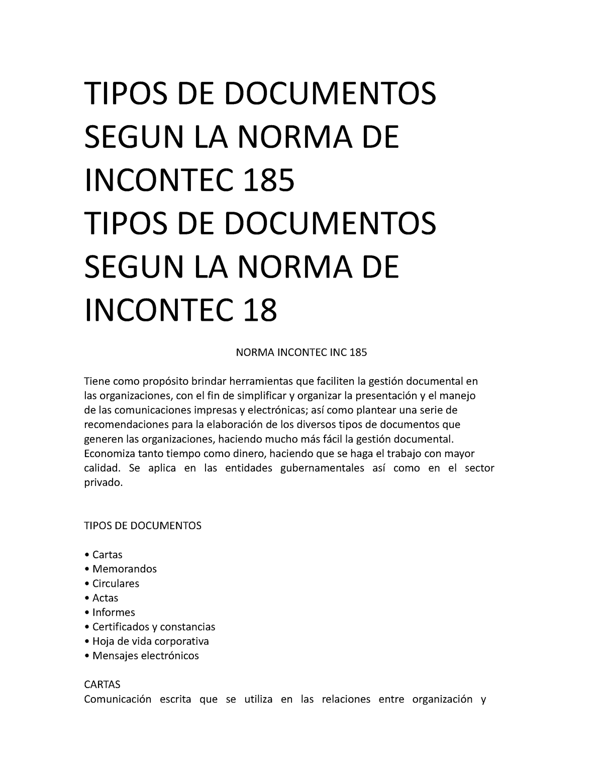 Tipos De Documentos Segun La Norma De Incontec 185 Tipos De Documentos Segun La Norma De 9754