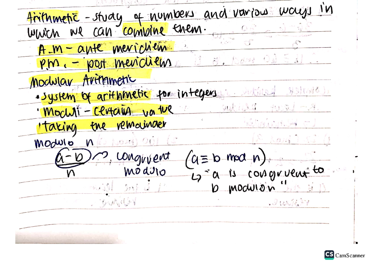 Modular Arithmetic and Complete Residue System Mathematics in the Modern World Studocu