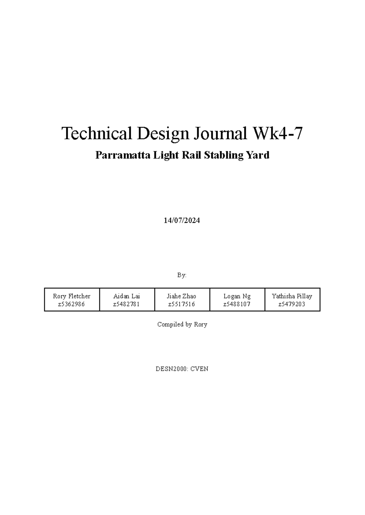 Technical Design Journal - We began looking at some geotechnical ...