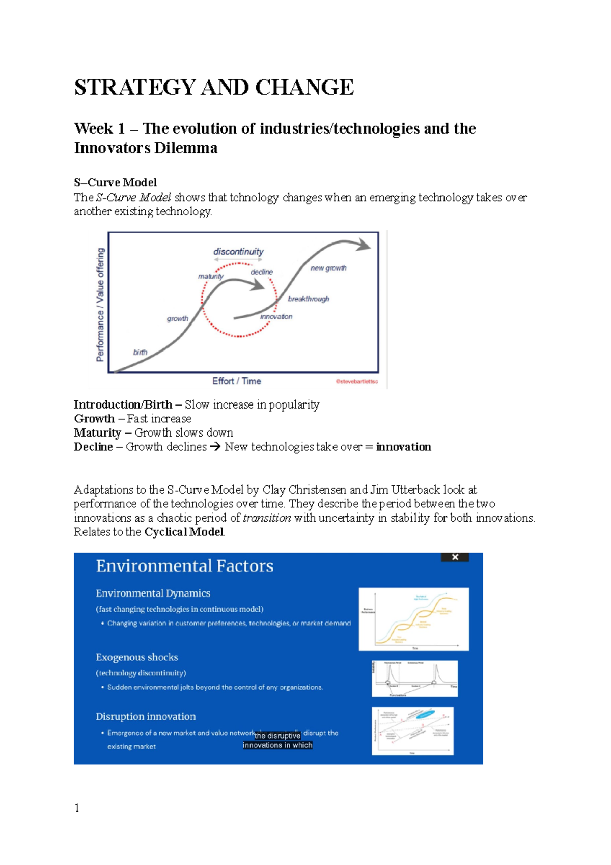 Strategy And Change Summary Weeks 1-3 - STRATEGY AND CHANGE Week 1 ...