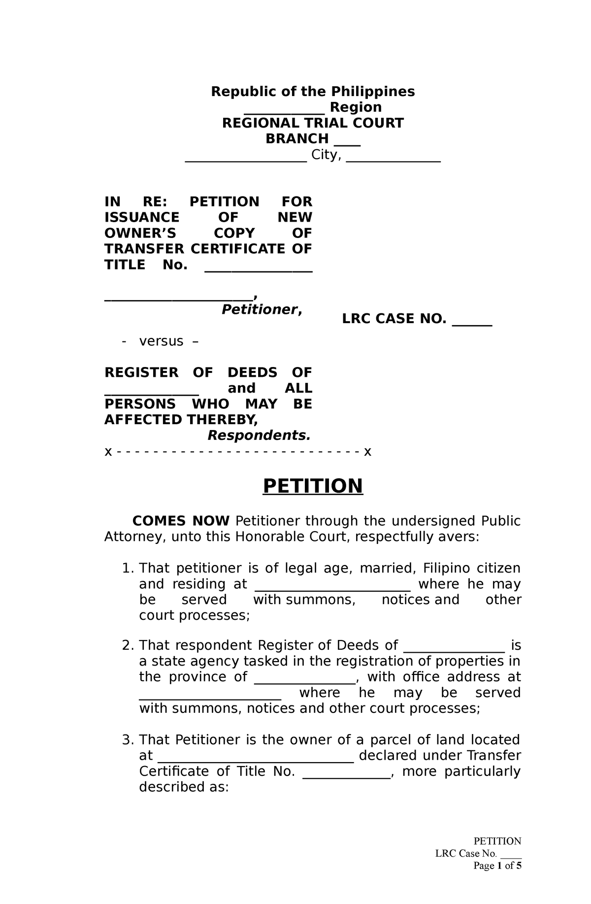 petition-for-issuance-of-new-owner-s-copy-of-transfer-certificate-of