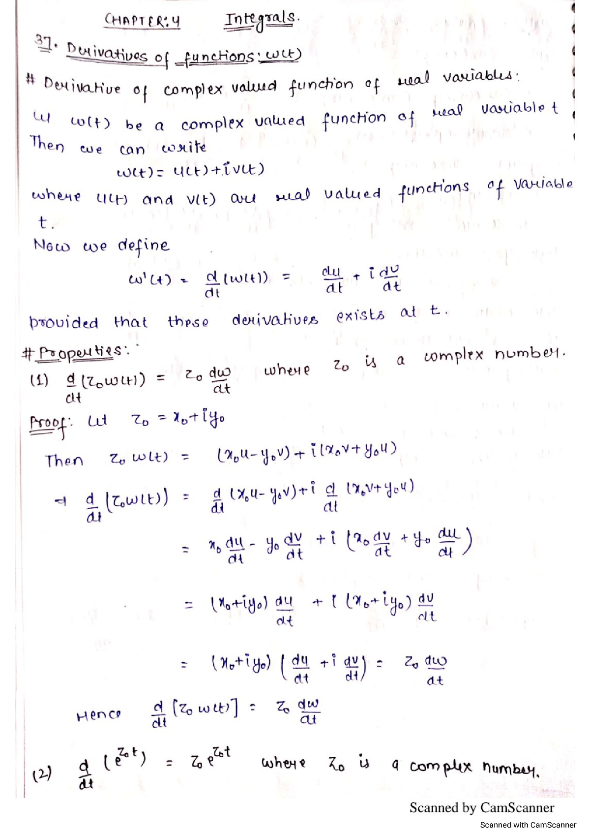 Complex Analysis - BSC.(Honours.) Mathematics - Studocu