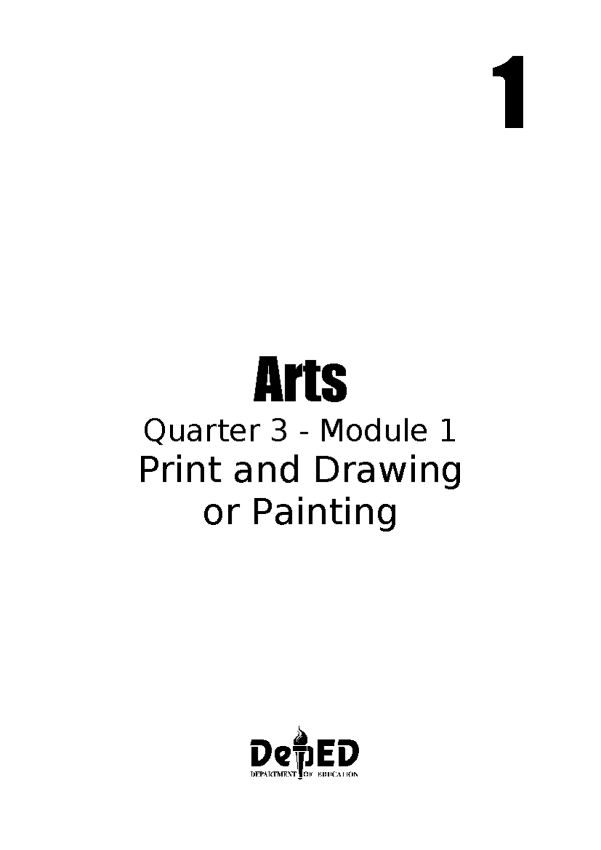 Module distinguishes between a print and a drawing or painting. (A1EL