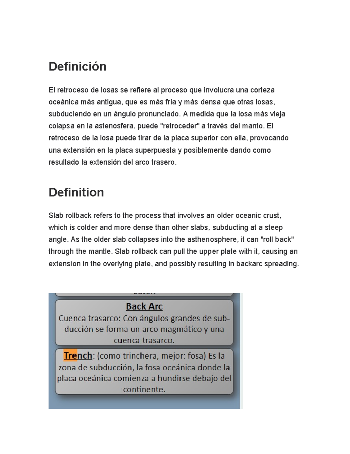 Definición rollback apuntes Definición El retroceso de losas se