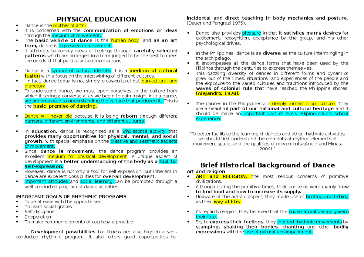 review of related literature about physical education