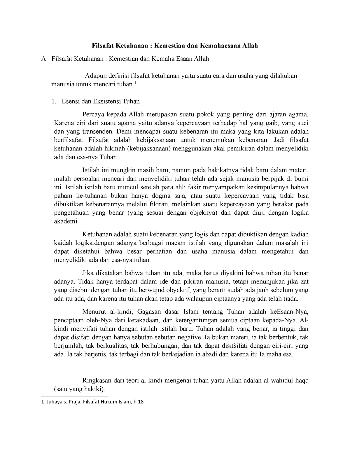 contoh essay filsafat hukum islam