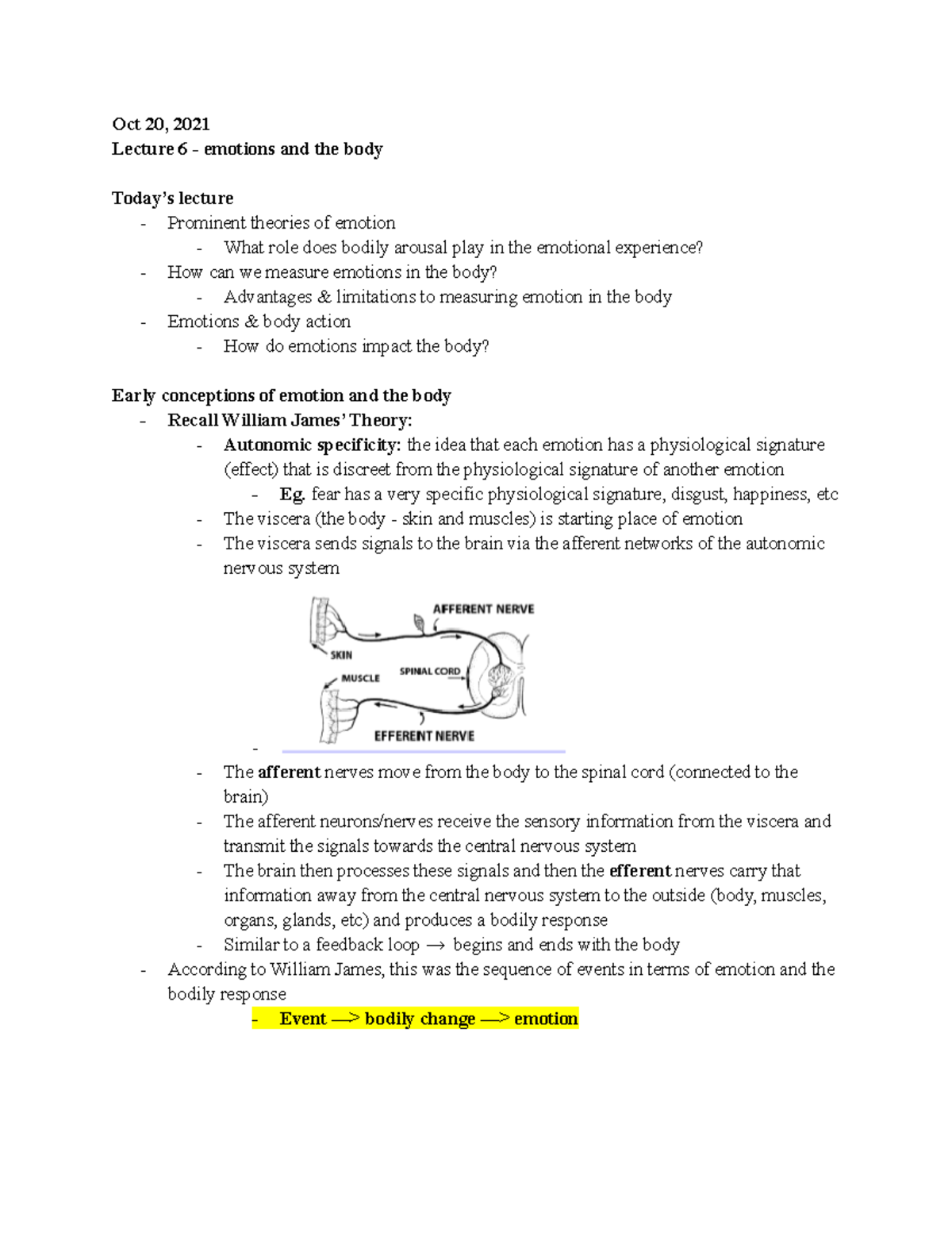 Oct 20, 2021 PSYC18 Lecture 6 PSYC18 U of T Studocu