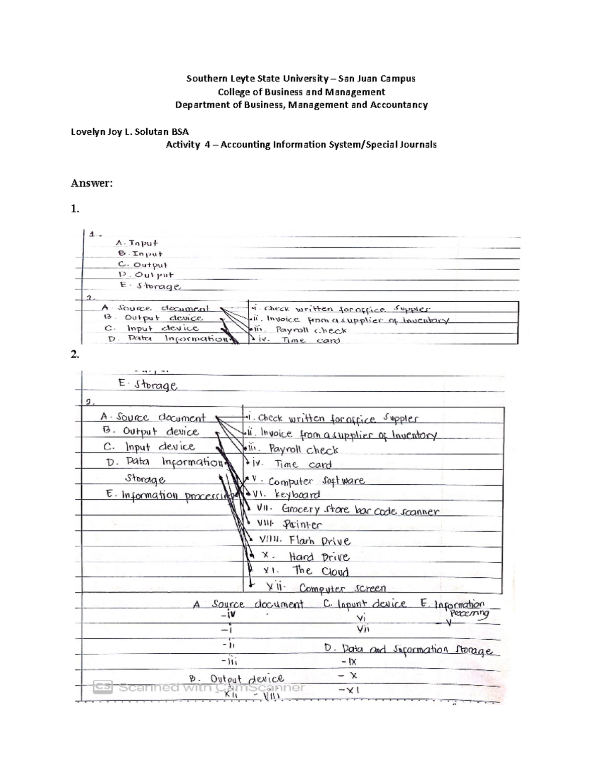 Activity 4 Exercises - Southern Leyte State University San Juan Campus ...