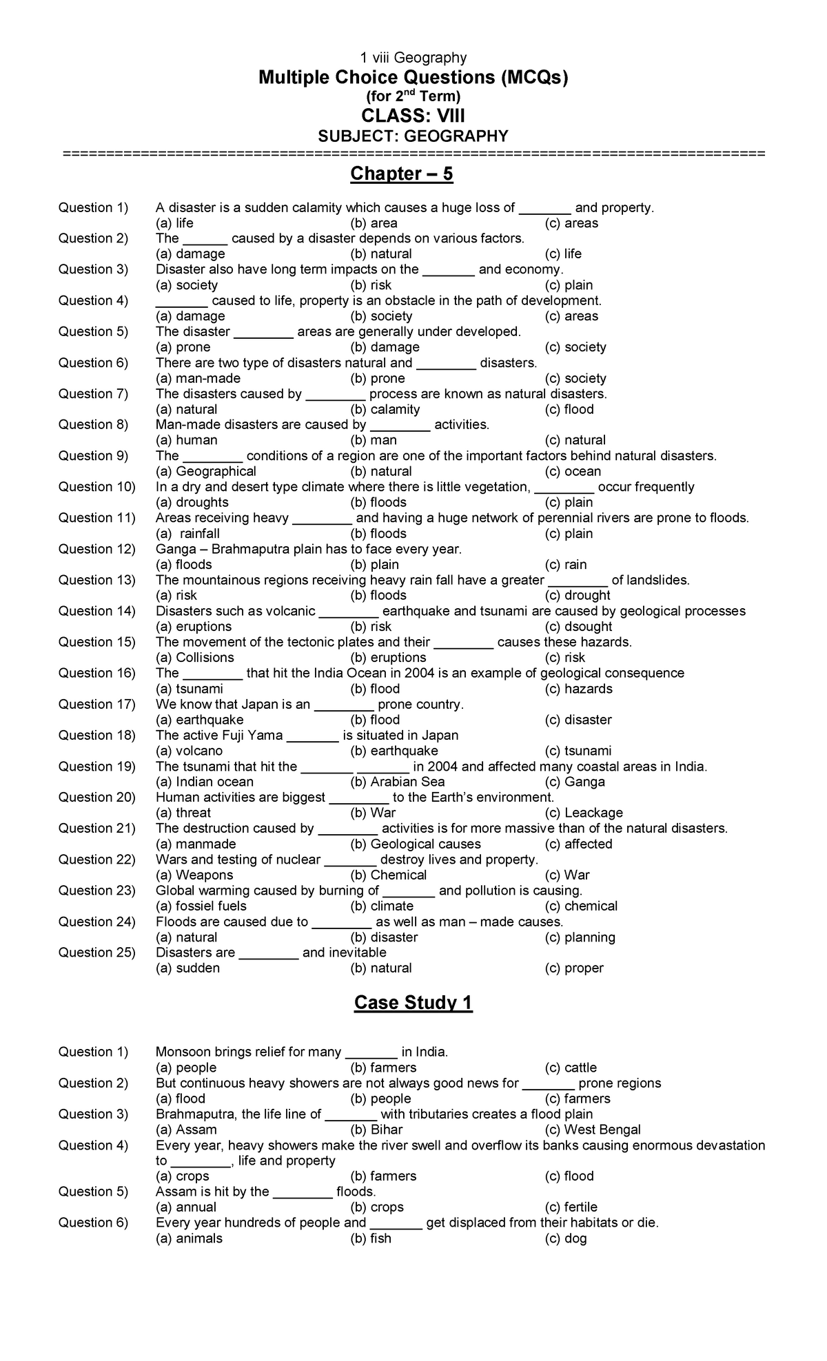 class-8-geography-lecture-notes-1-multiple-choice-questions-mcqs