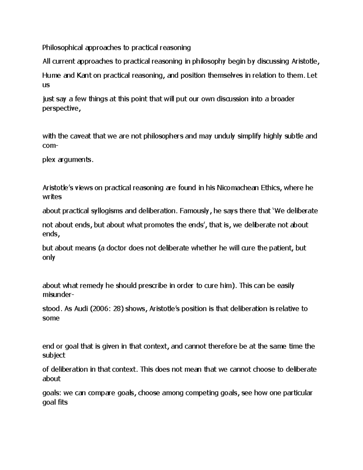 POLITICAL SCIENCE - Philosophical approaches to practical reasoning All ...