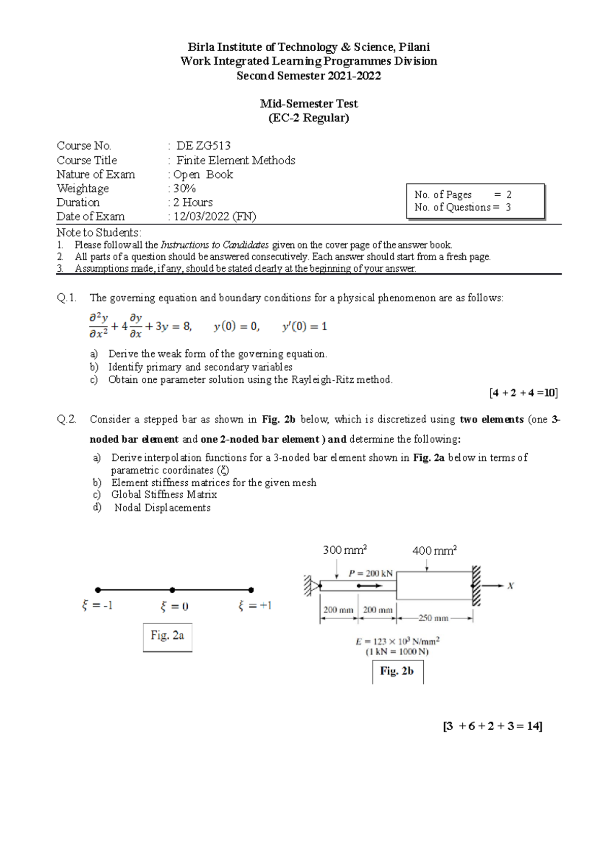 DE ZG513 EC-2R Second SEM 2021-2022 - Birla Institute of Technology ...