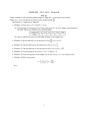 Review for final - PRACTICE QUESTIONS FOR EXAM - 1 Mathematics-1320 ...