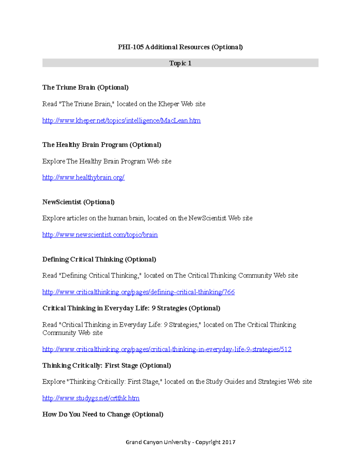 PHI-105 - Critical thinking Essay and persuasive problem solving. - PHI ...