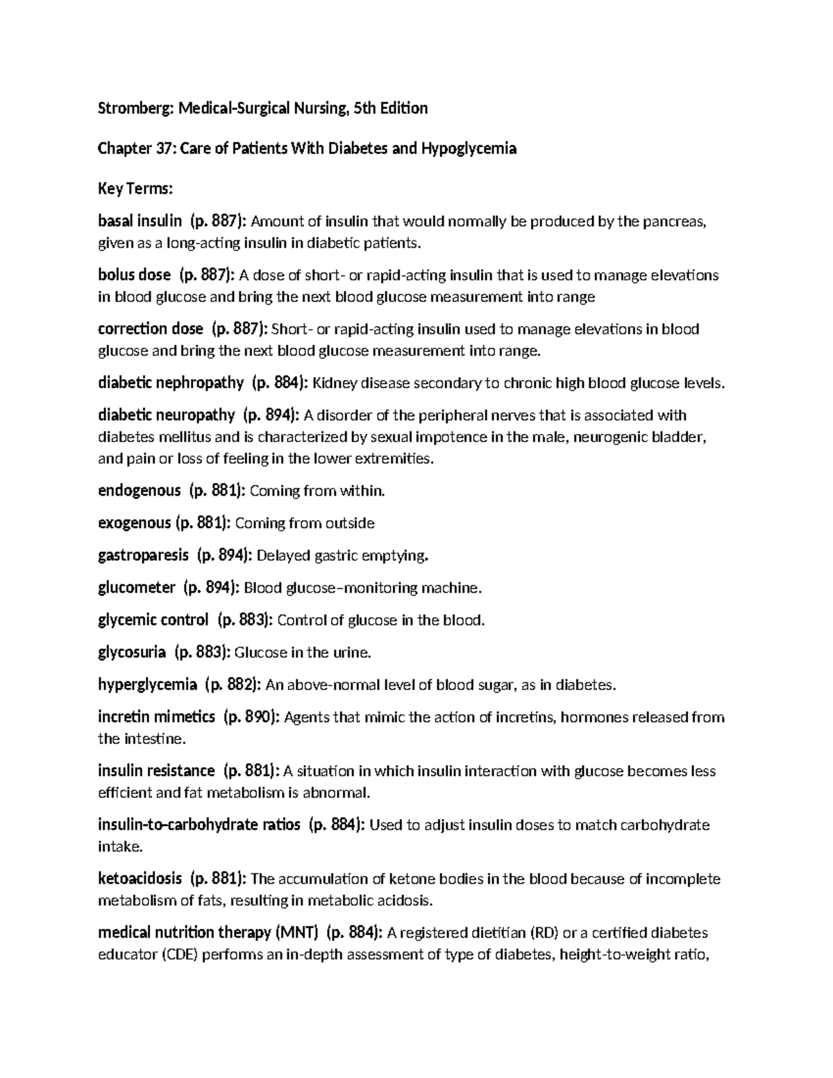 Chapter 037 - fffffff - Stromberg: Medical-Surgical Nursing, 5th ...