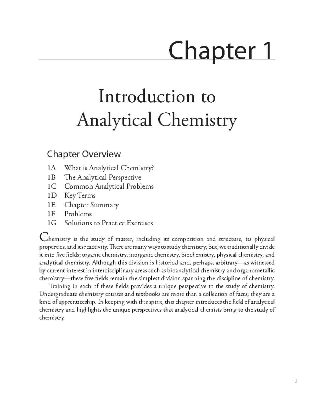 Chapter-1 - Lecture notes 1-4 - 1 Chapter 1 Introduction to Analytical ...