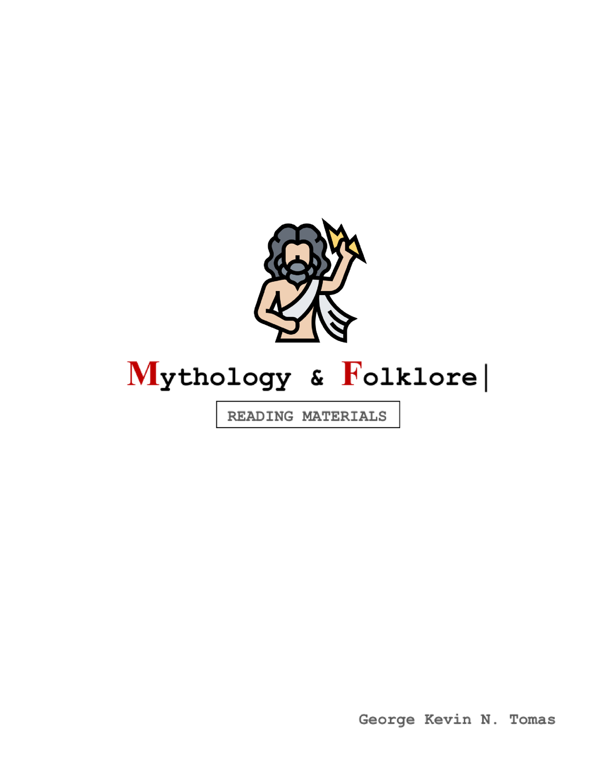 Mythology-and-Folklore-Reading-Materials(version Produce By Our School ...