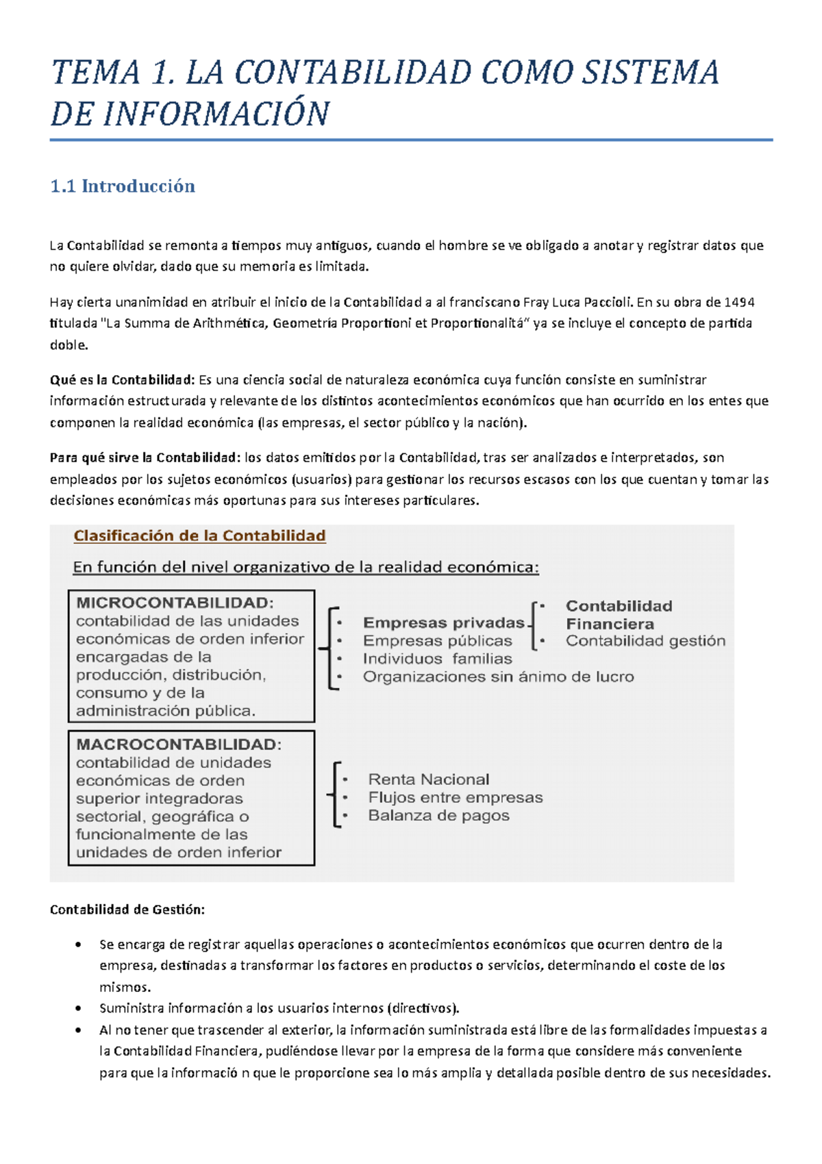 Tema 1 - Apuntes 1 - TEMA 1. LA CONTABILIDAD COMO SISTEMA DE ...