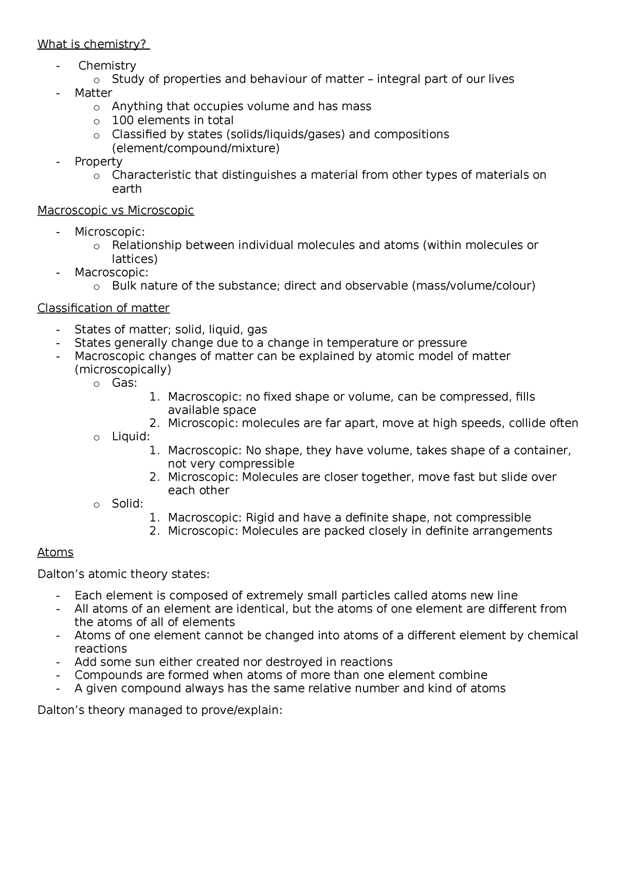 Classification of Matter - What is chemistry? - Chemistry o Study of ...