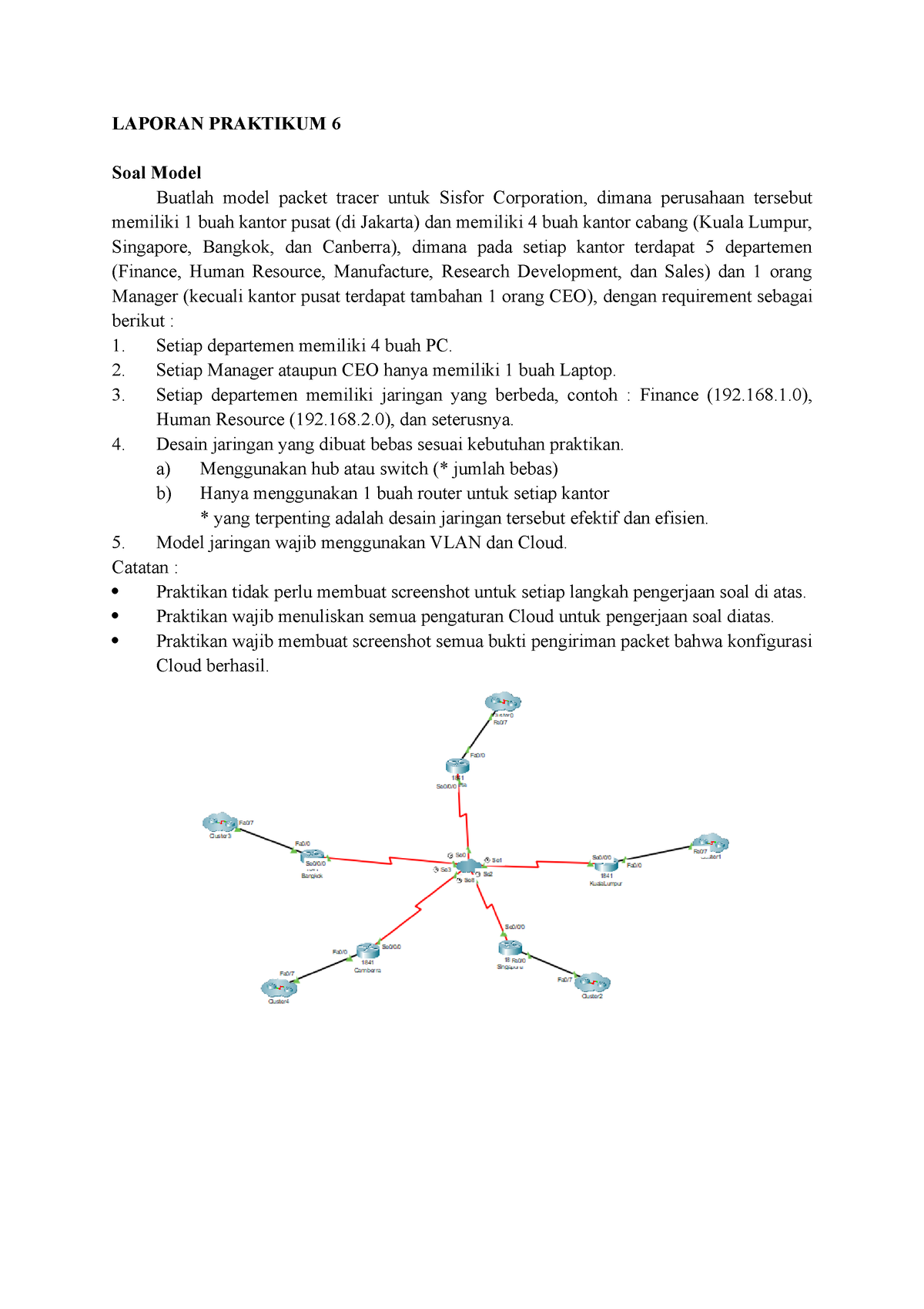 Laporan Praktikum 6 - LAPORAN PRAKTIKUM 6 Soal Model Buatlah Model ...