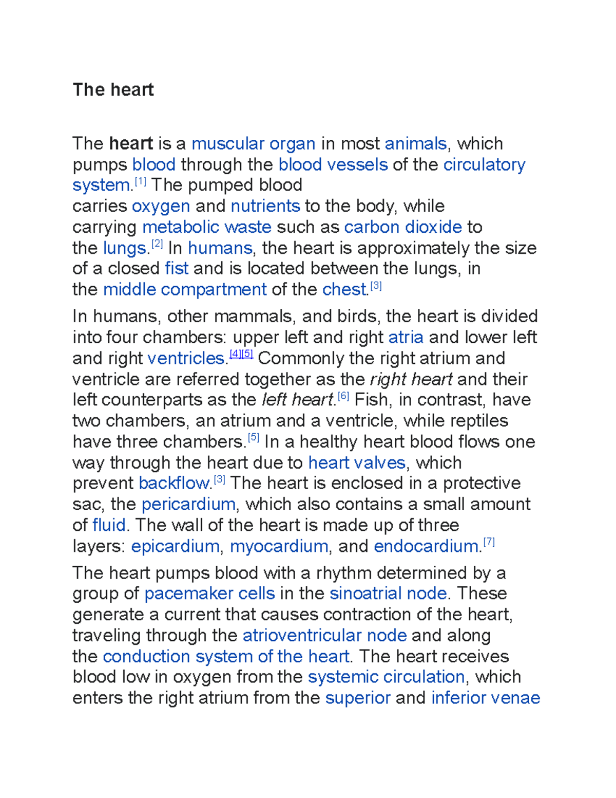 Human Anatomy and heart functions and structure - The heart The heart ...