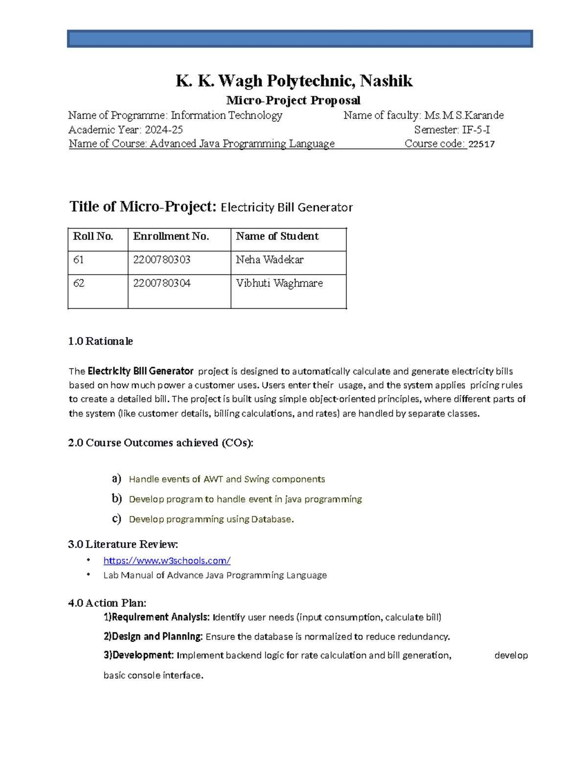 AJP report - useful - K. K. Wagh Polytechnic, Nashik Micro-Project ...