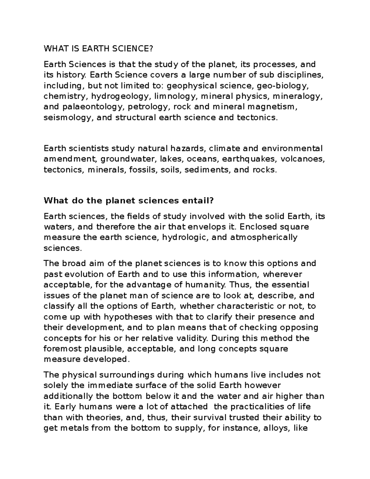 Earth Science WHAT IS EARTH SCIENCE Earth Sciences Is That The Study earth-science-what-is-earth-science-earth-sciences-is-that-the-study