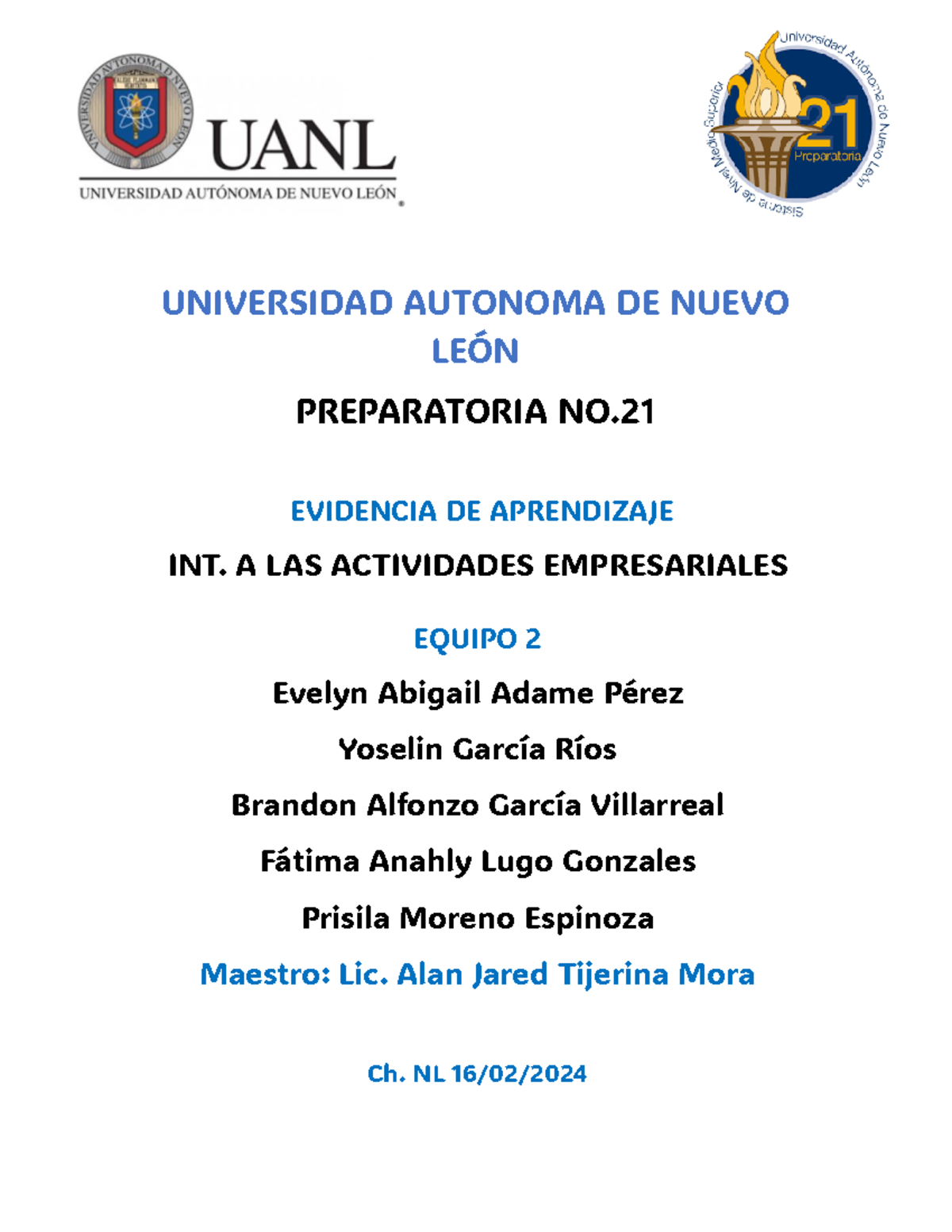 EA IAE EQ2 - EVIDENCIA DE APRENDIZAJE - UNIVERSIDAD AUTONOMA DE NUEVO ...